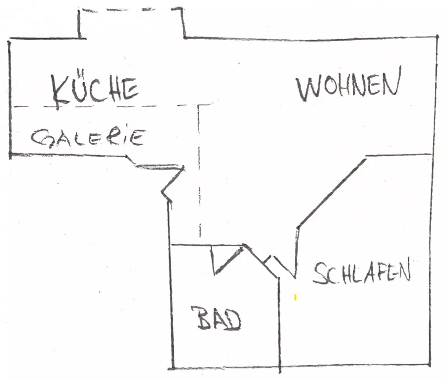 Grundriss Ferienwohnung Studio Sonnseite